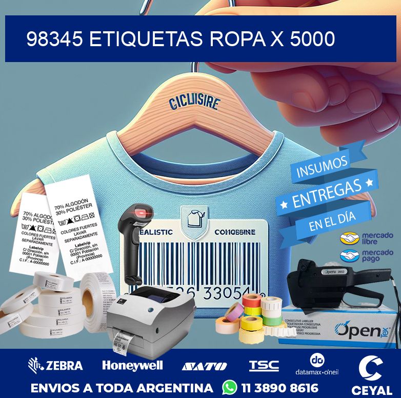 98345 ETIQUETAS ROPA X 5000