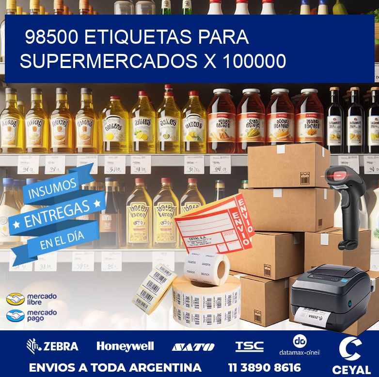 98500 ETIQUETAS PARA SUPERMERCADOS X 100000