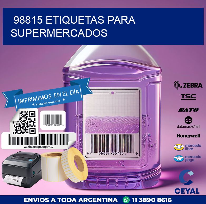 98815 ETIQUETAS PARA SUPERMERCADOS