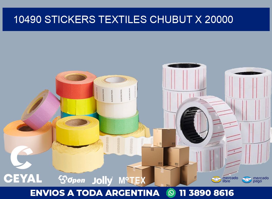 10490 STICKERS TEXTILES CHUBUT X 20000