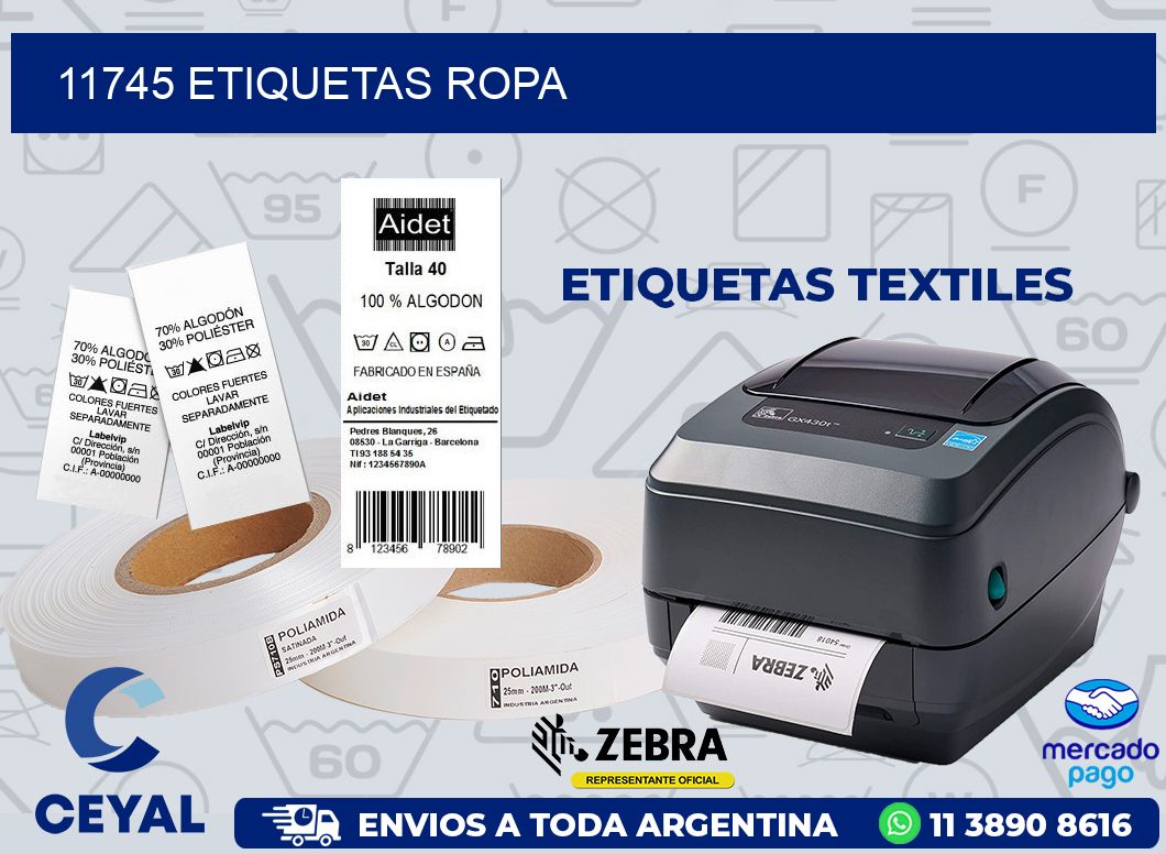 11745 ETIQUETAS ROPA