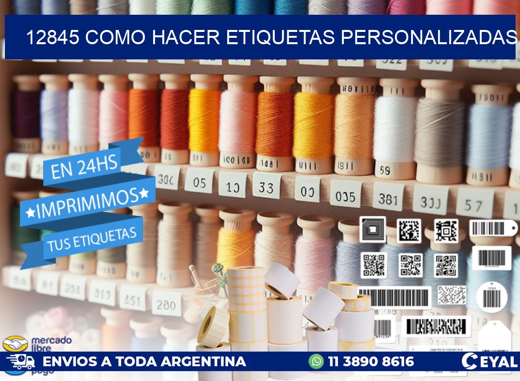 12845 como hacer etiquetas personalizadas