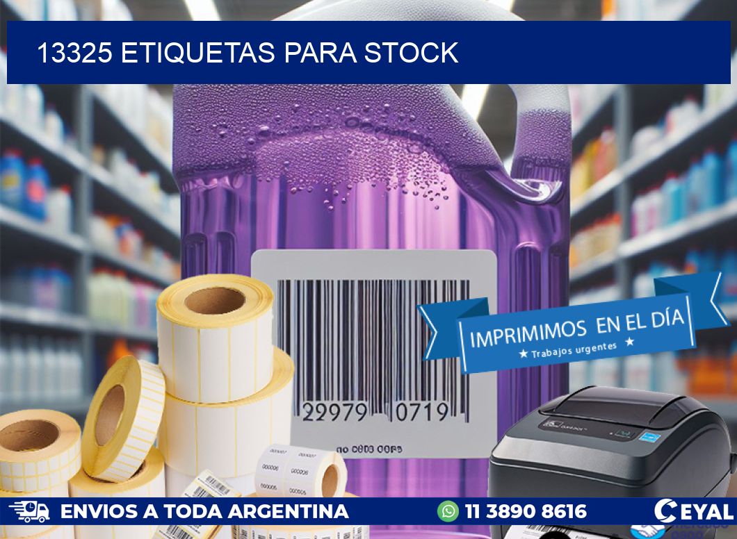 13325 ETIQUETAS PARA STOCK