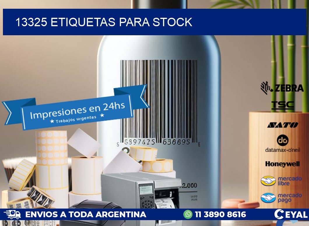 13325 ETIQUETAS PARA STOCK