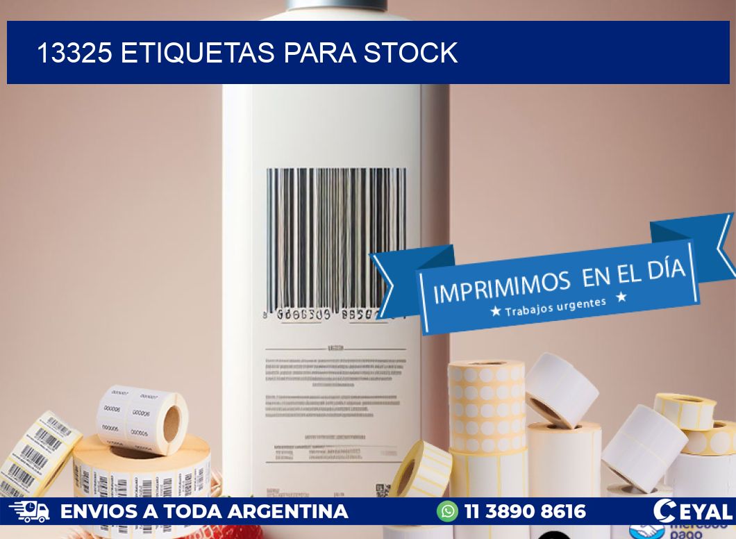 13325 ETIQUETAS PARA STOCK