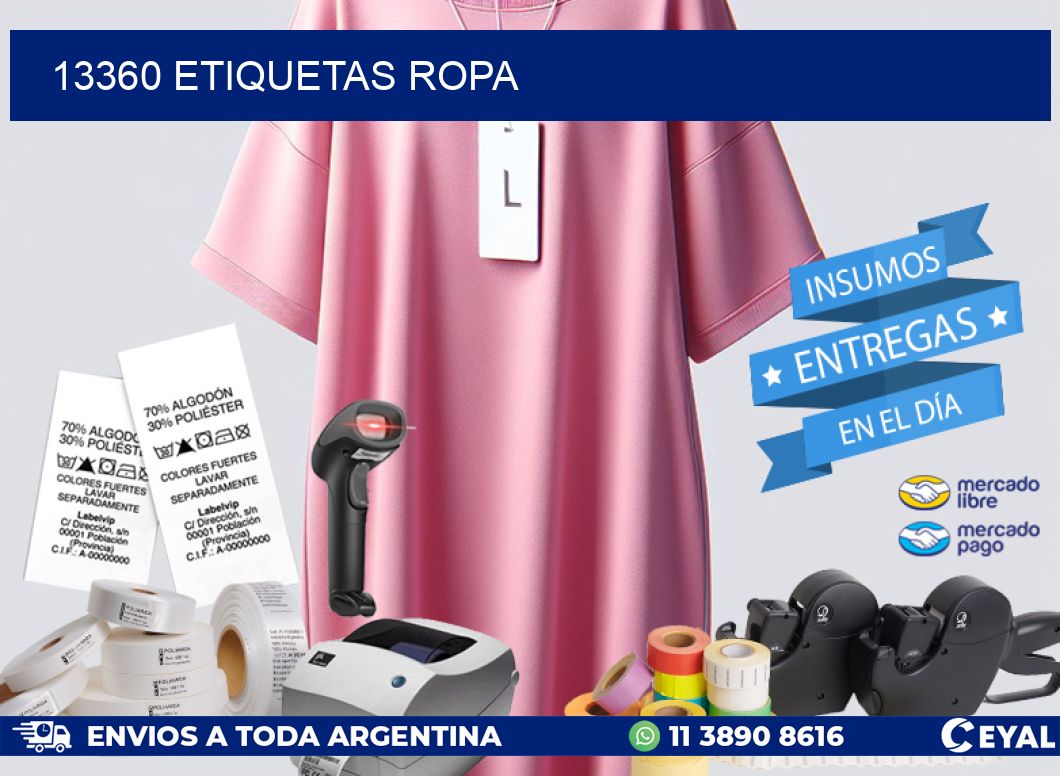 13360 ETIQUETAS ROPA
