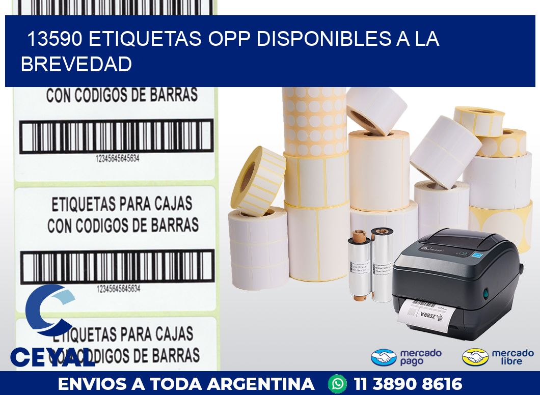 13590 ETIQUETAS OPP DISPONIBLES A LA BREVEDAD