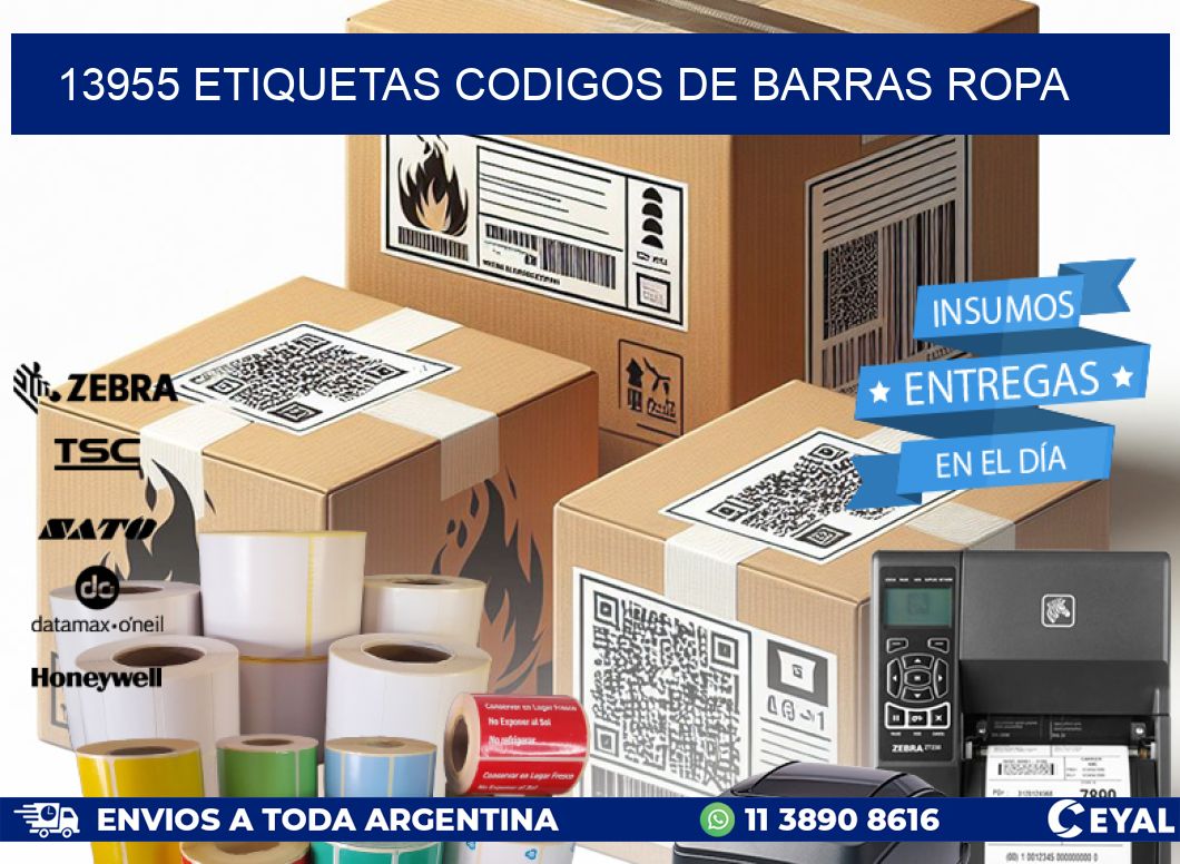 13955 ETIQUETAS CODIGOS DE BARRAS ROPA