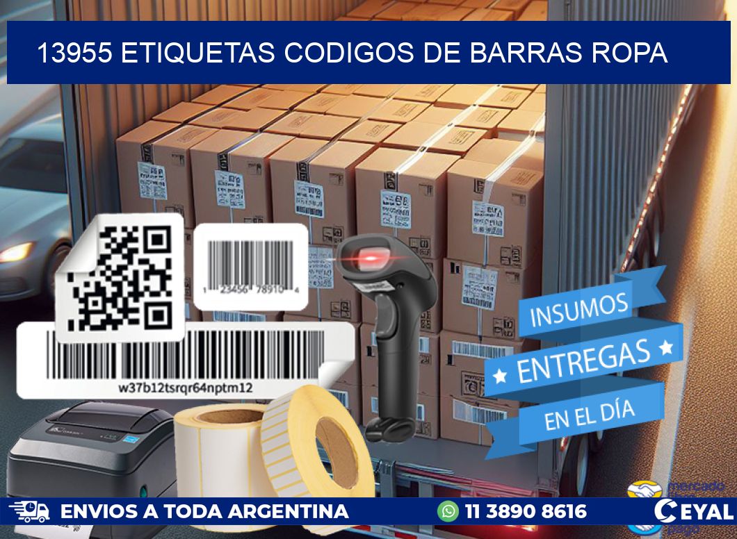 13955 ETIQUETAS CODIGOS DE BARRAS ROPA