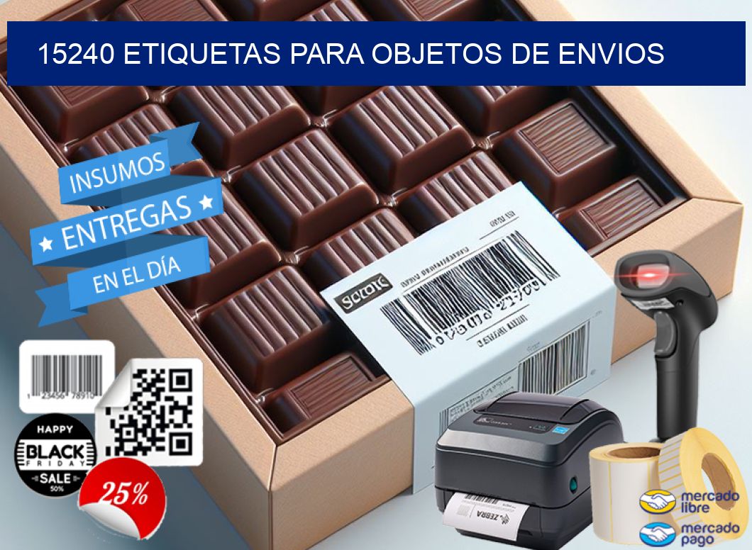 15240 etiquetas para objetos de envios