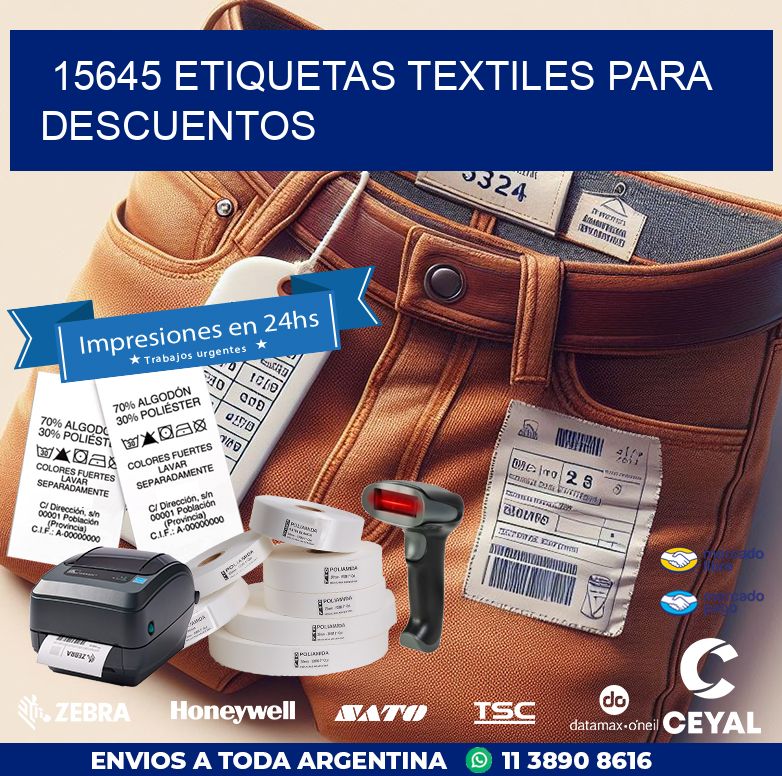 15645 ETIQUETAS TEXTILES PARA DESCUENTOS