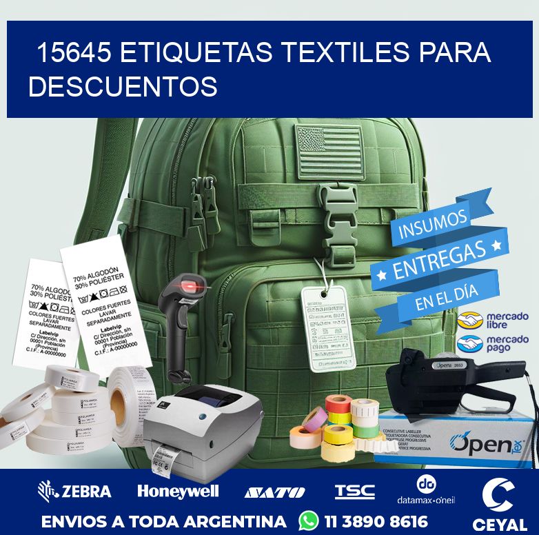 15645 ETIQUETAS TEXTILES PARA DESCUENTOS