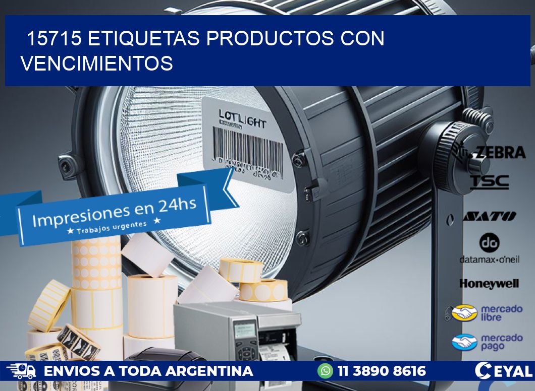 15715 etiquetas productos con vencimientos