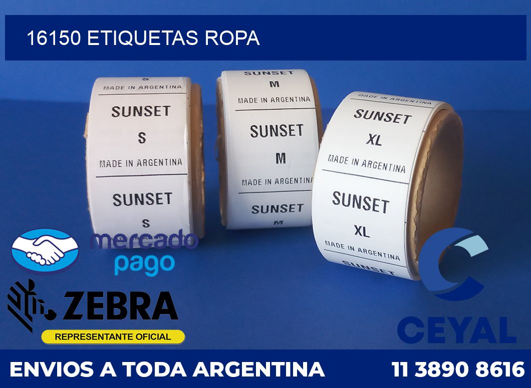 16150 ETIQUETAS ROPA