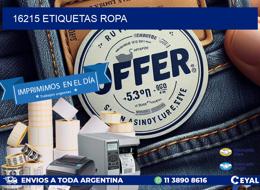 16215 ETIQUETAS ROPA