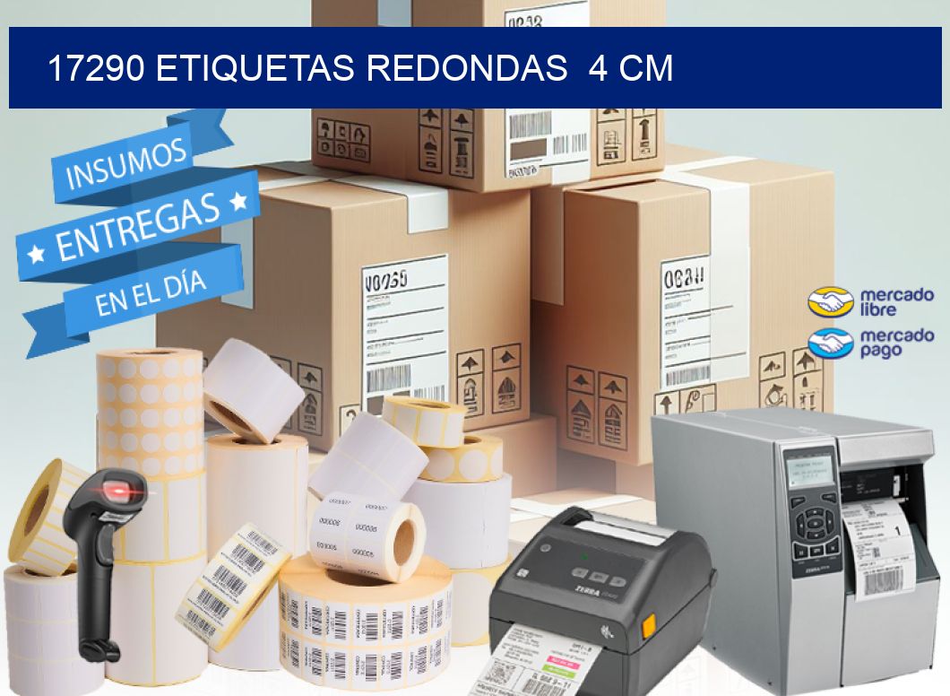 17290 ETIQUETAS REDONDAS  4 CM