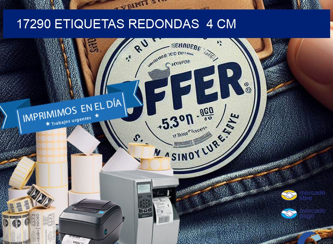 17290 ETIQUETAS REDONDAS  4 CM