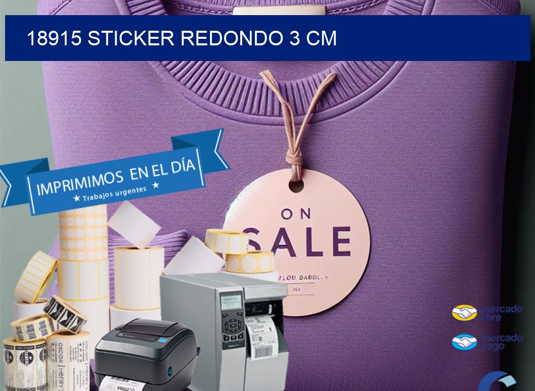 18915 STICKER REDONDO 3 CM