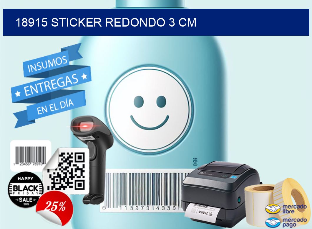 18915 STICKER REDONDO 3 CM