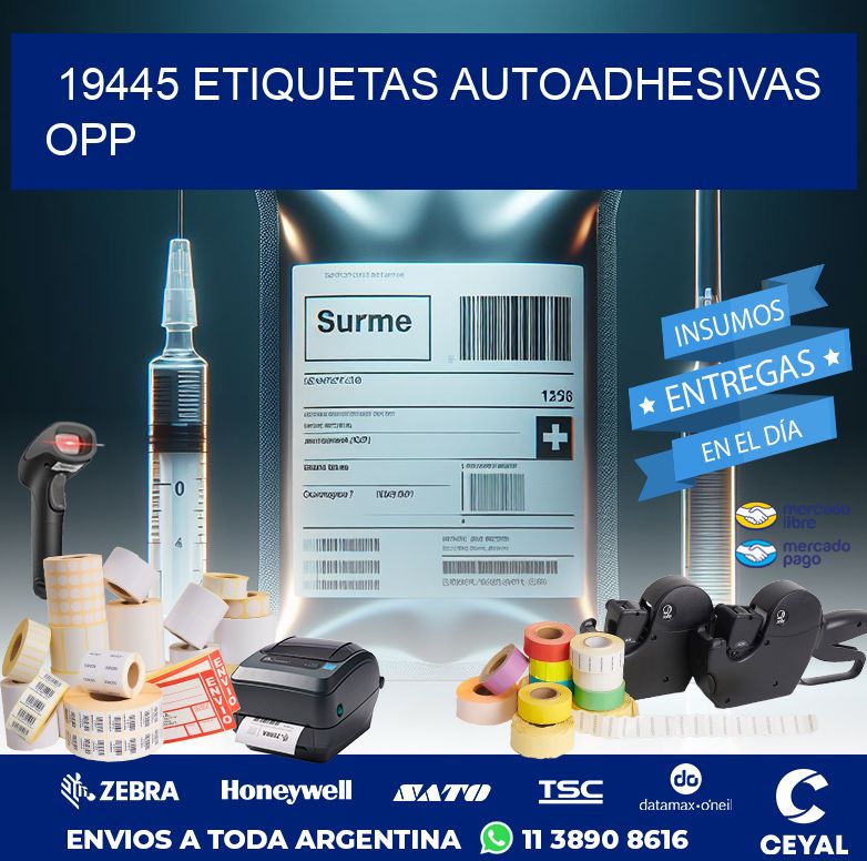 19445 ETIQUETAS AUTOADHESIVAS OPP