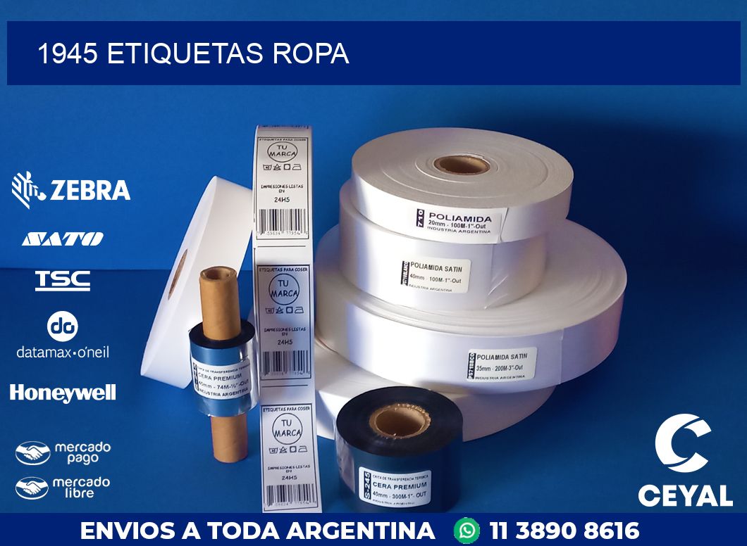 1945 ETIQUETAS ROPA