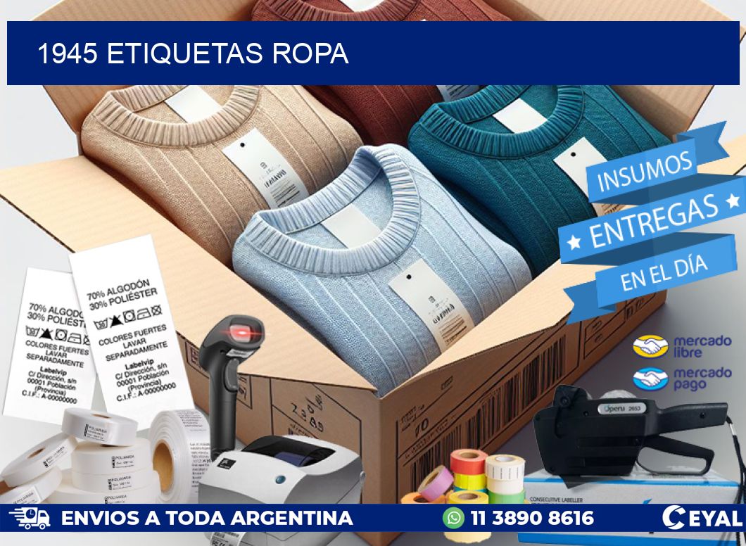 1945 ETIQUETAS ROPA