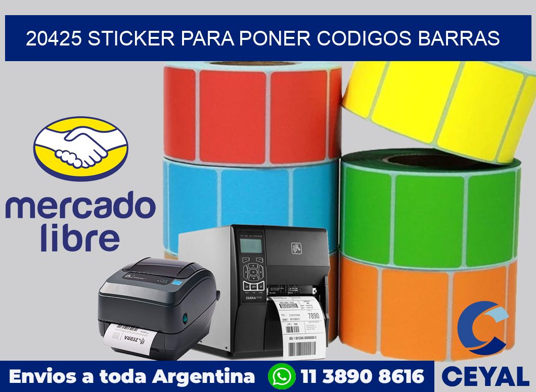 20425 STICKER PARA PONER CODIGOS BARRAS