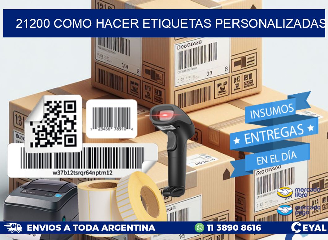 21200 como hacer etiquetas personalizadas