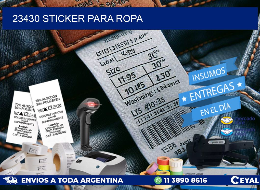 23430 STICKER PARA ROPA