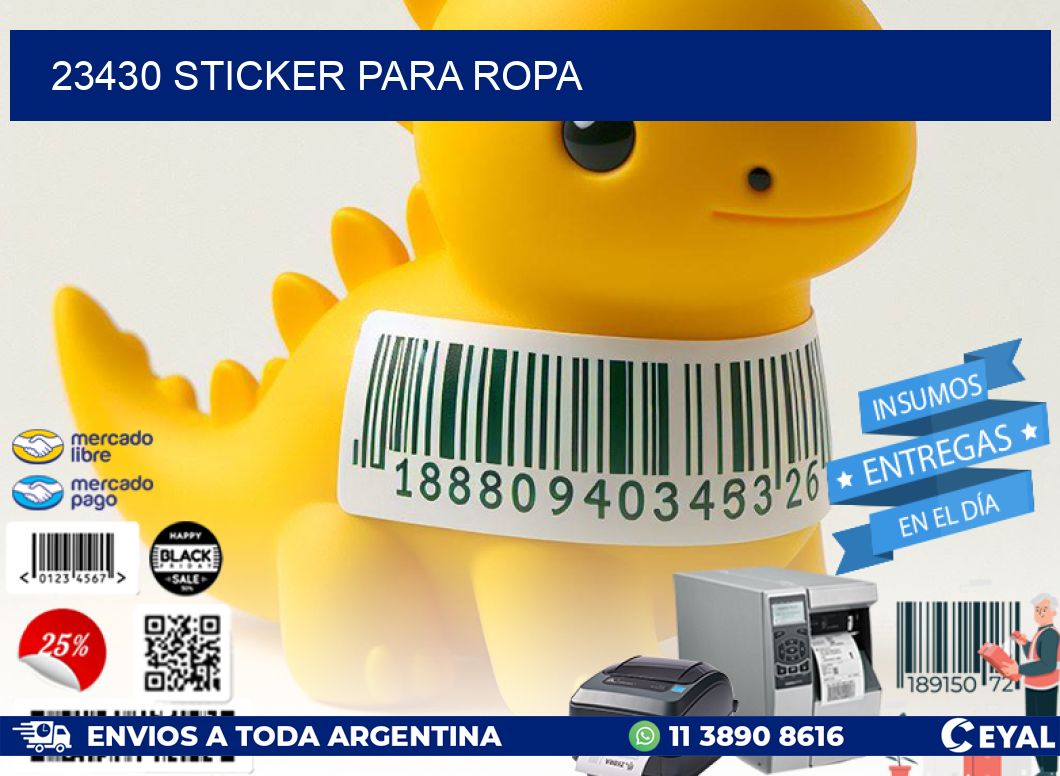 23430 STICKER PARA ROPA