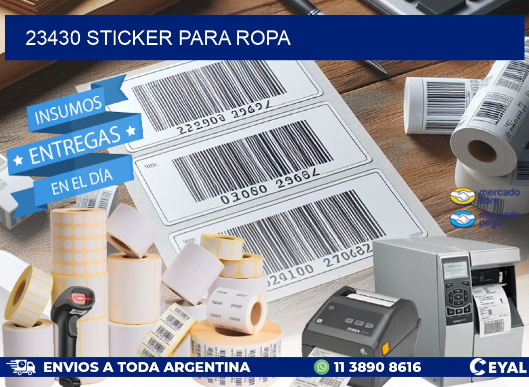 23430 STICKER PARA ROPA