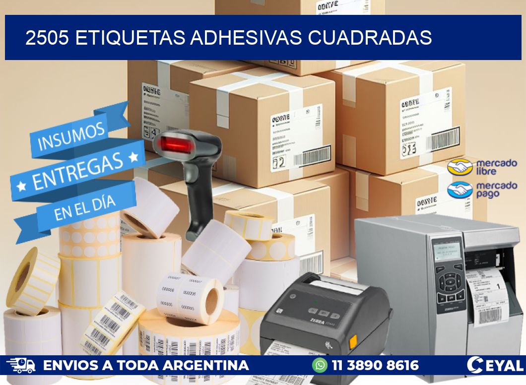 2505 ETIQUETAS ADHESIVAS CUADRADAS