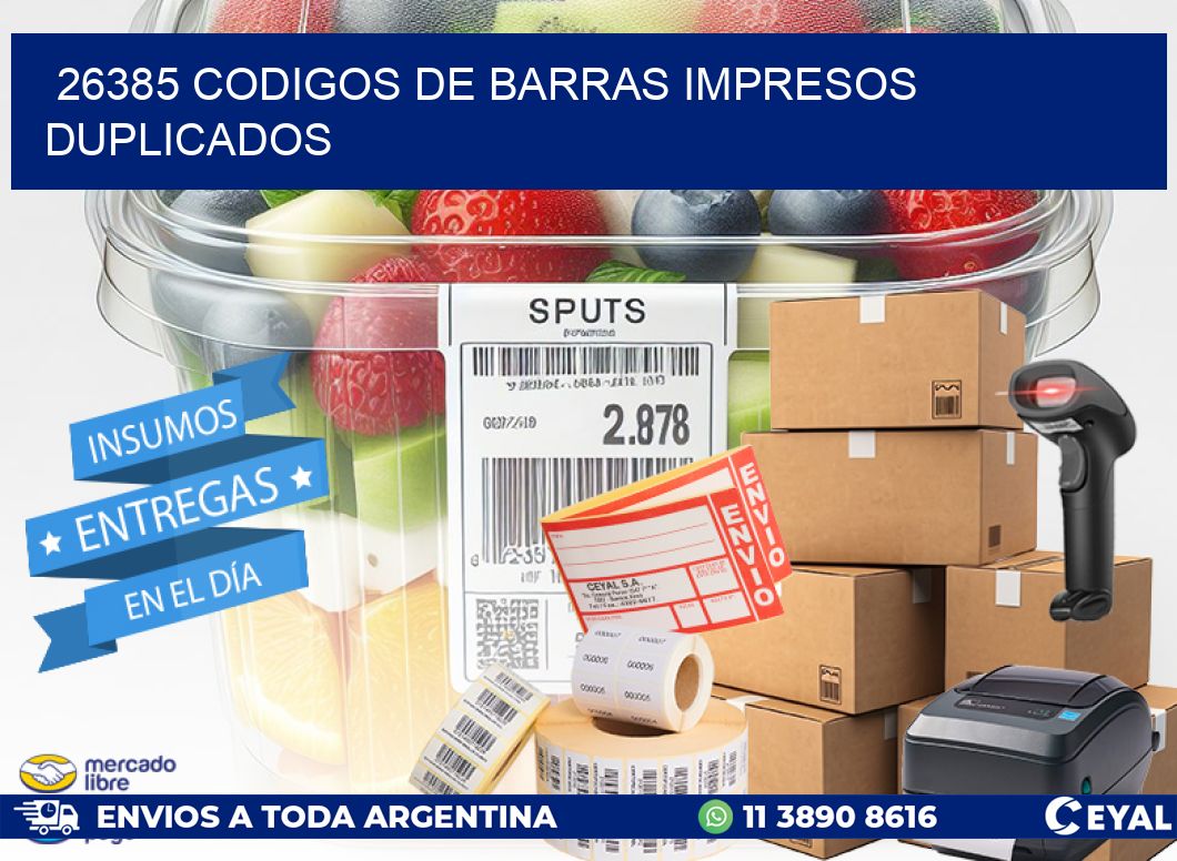 26385 Codigos de barras impresos duplicados