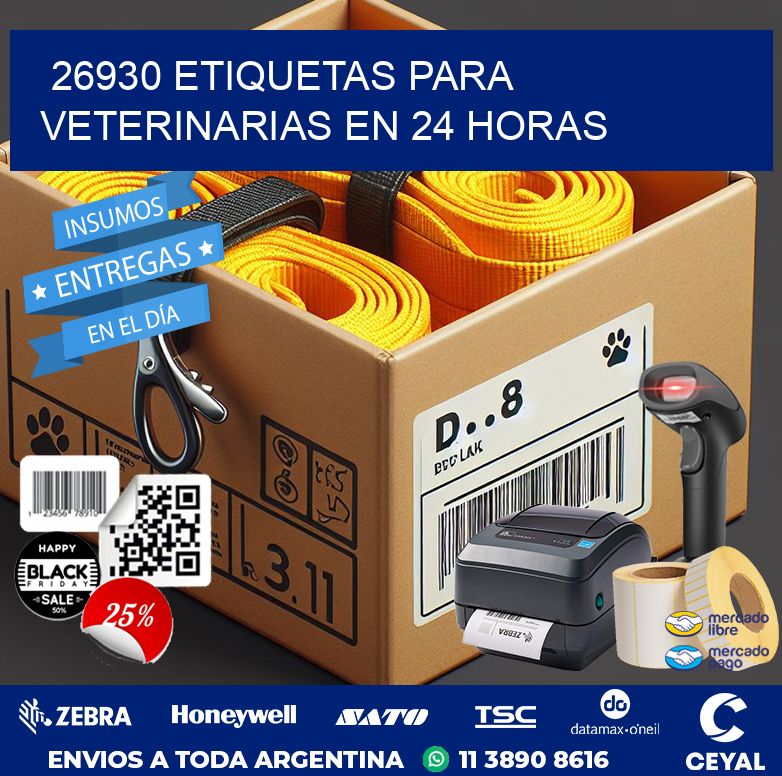 26930 ETIQUETAS PARA VETERINARIAS EN 24 HORAS
