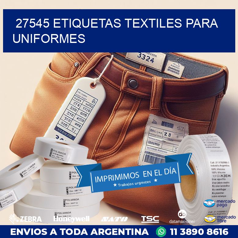 27545 ETIQUETAS TEXTILES PARA UNIFORMES