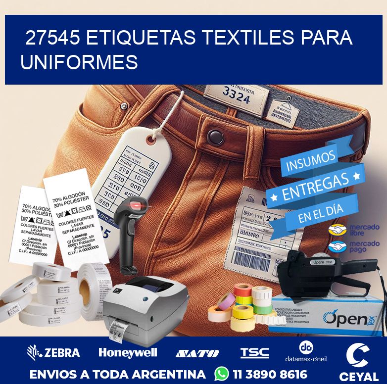 27545 ETIQUETAS TEXTILES PARA UNIFORMES