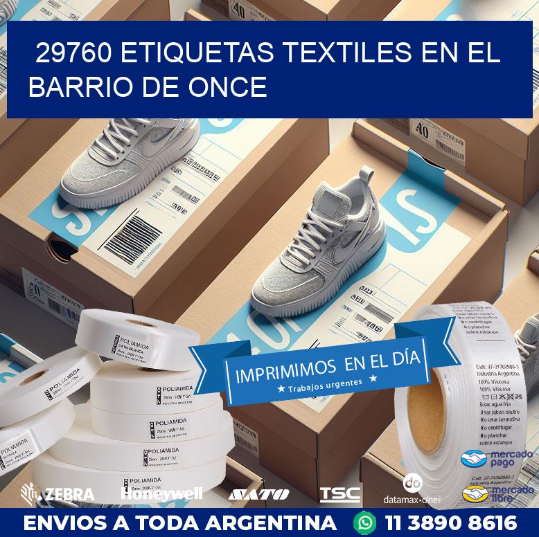 29760 ETIQUETAS TEXTILES EN EL BARRIO DE ONCE