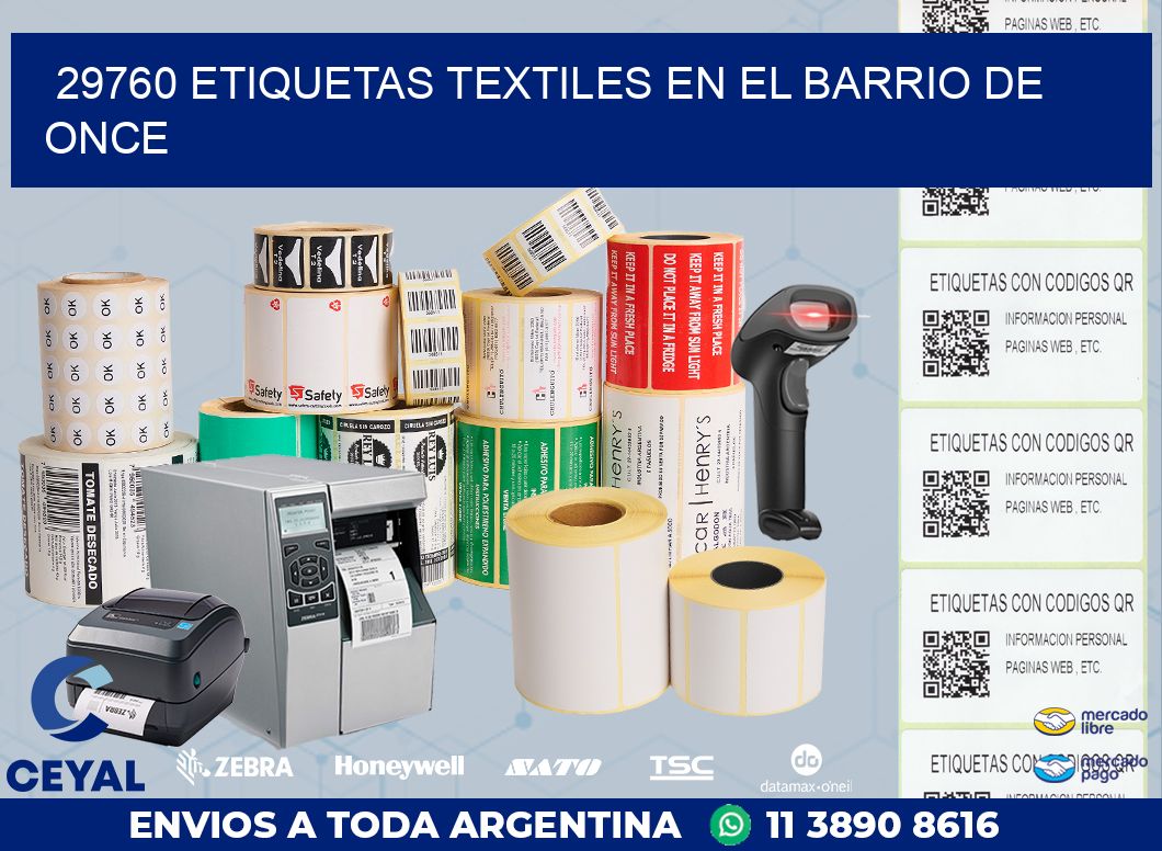 29760 ETIQUETAS TEXTILES EN EL BARRIO DE ONCE