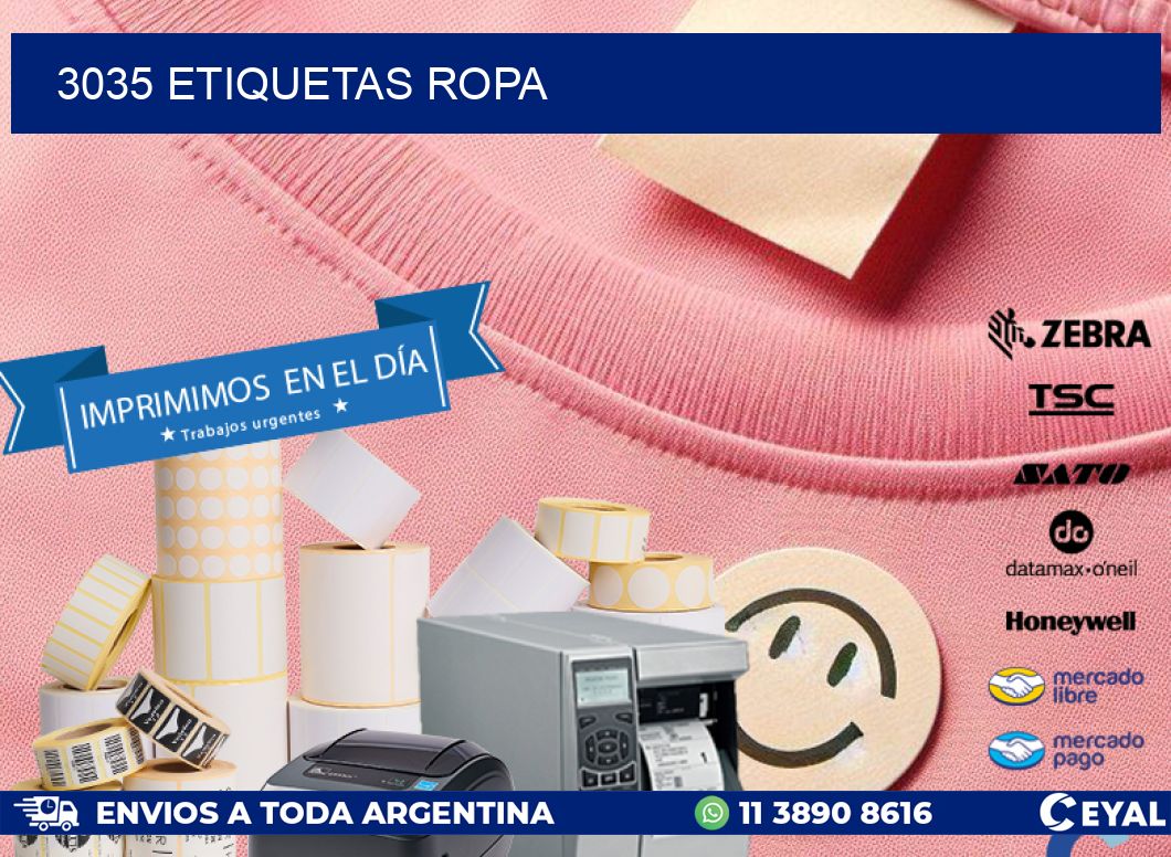 3035 ETIQUETAS ROPA