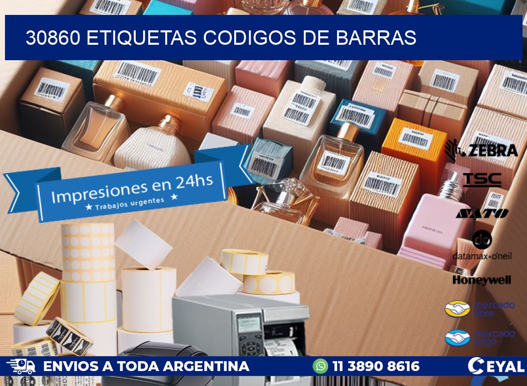 30860 etiquetas codigos de barras