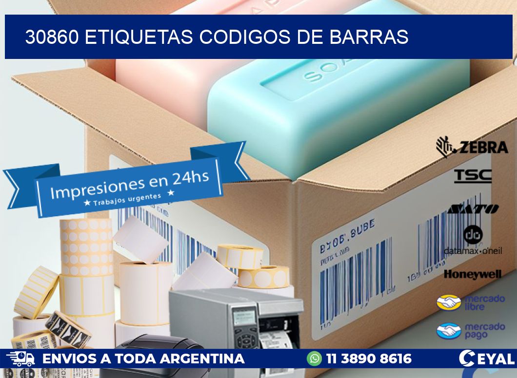 30860 etiquetas codigos de barras