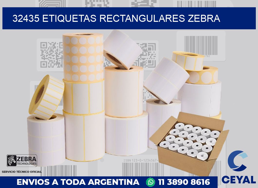 32435 etiquetas rectangulares zebra