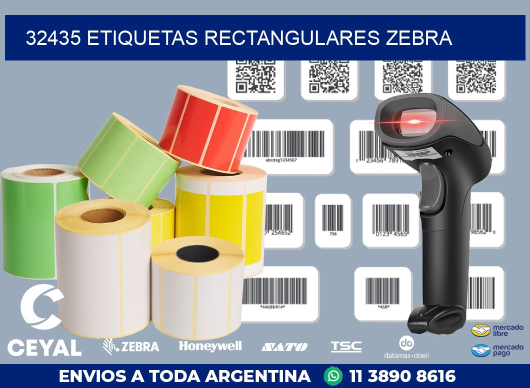 32435 etiquetas rectangulares zebra