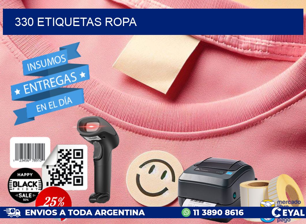330 ETIQUETAS ROPA