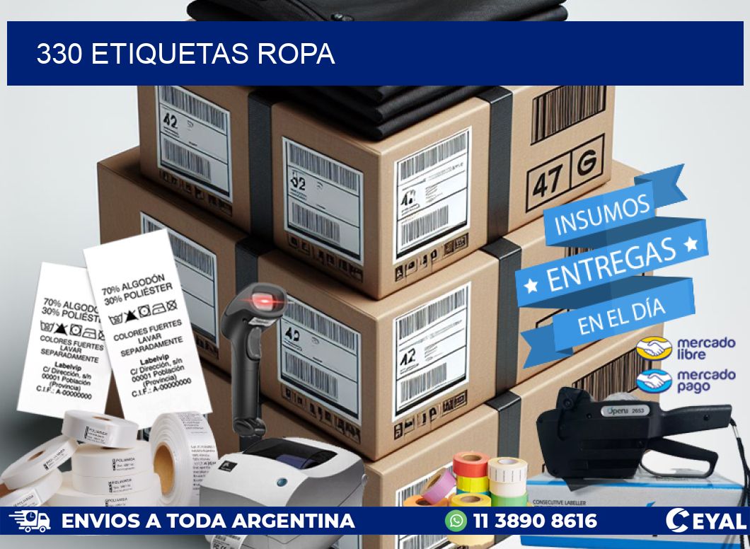 330 ETIQUETAS ROPA