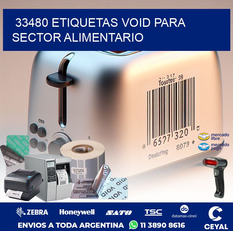 33480 ETIQUETAS VOID PARA SECTOR ALIMENTARIO