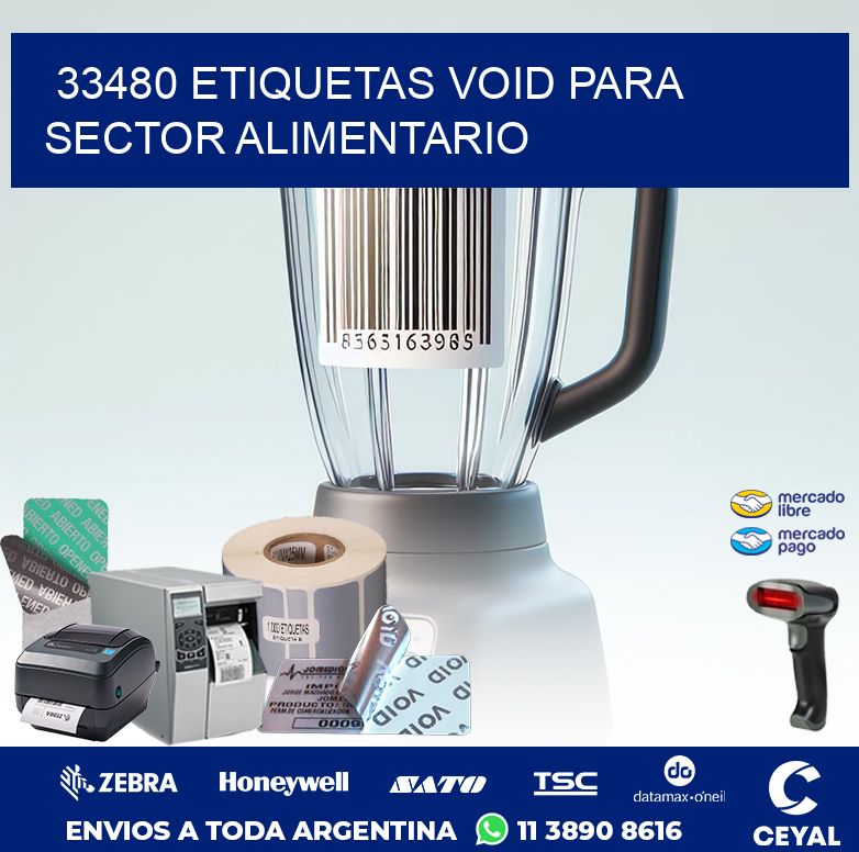 33480 ETIQUETAS VOID PARA SECTOR ALIMENTARIO