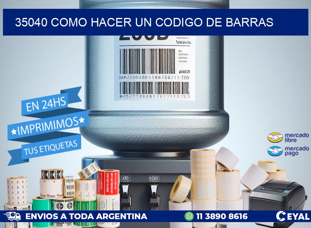 35040 como hacer un codigo de barras