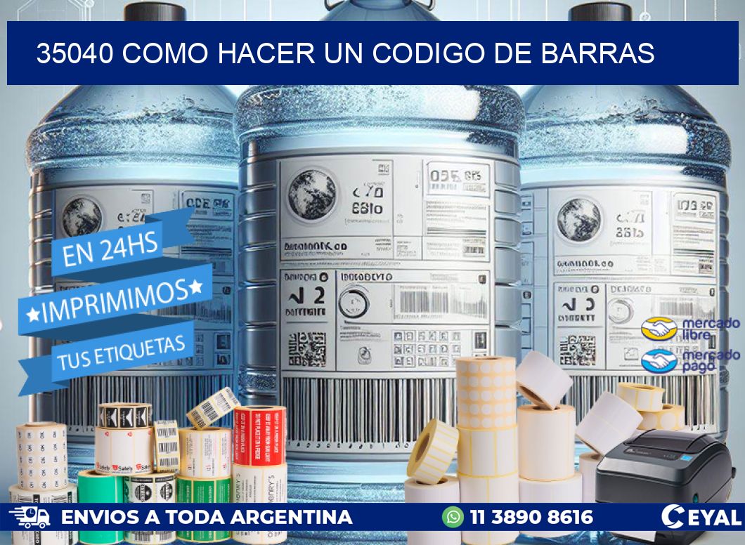 35040 como hacer un codigo de barras