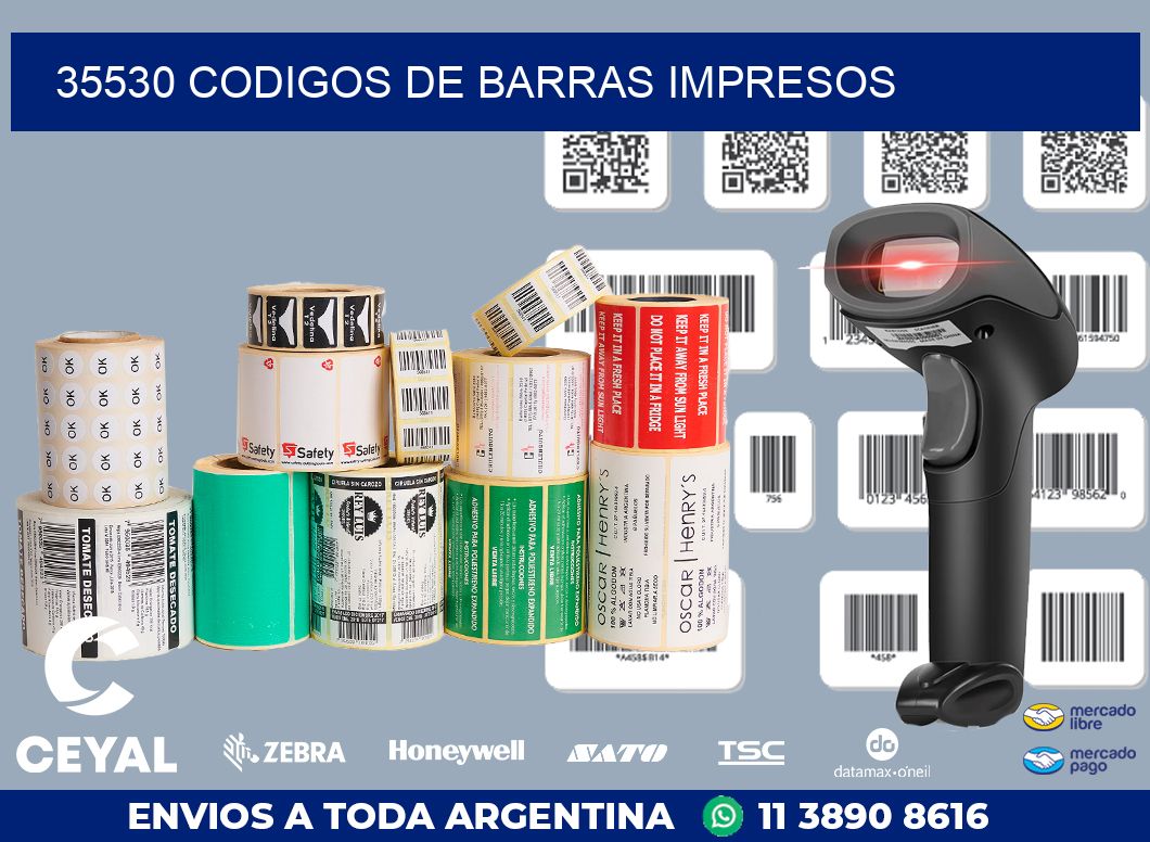 35530 codigos de barras impresos